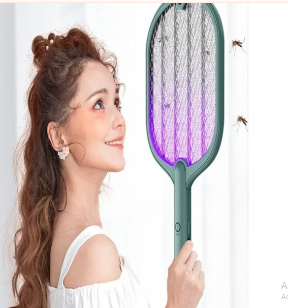 Raquette électrique anti-moustiques et anti-mouches