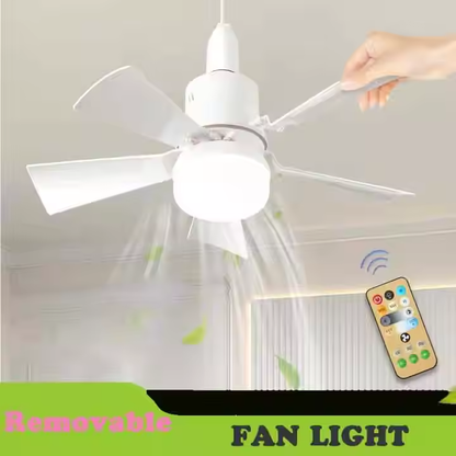 Ventilateur LED intelligent à 3 vitesses + télécommande moderne pour la maison