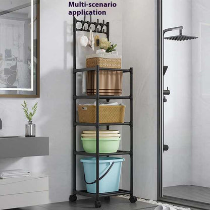 Etagère de rangement avec crochet ustensiles de cuisine organisateur