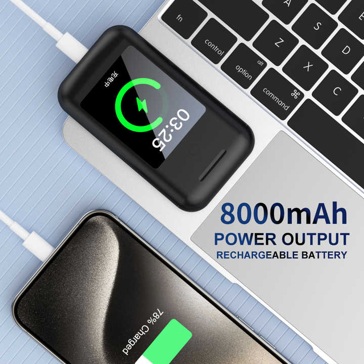 Power Bank 3-en-1 avec écran tactile et écouteurs sans fil