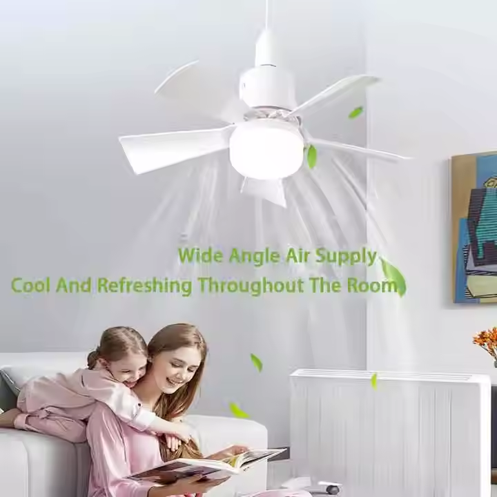 Ventilateur LED intelligent à 3 vitesses + télécommande moderne pour la maison