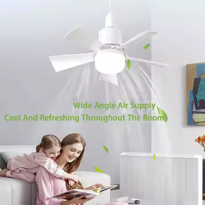 Ventilateur LED intelligent à 3 vitesses + télécommande moderne pour la maison